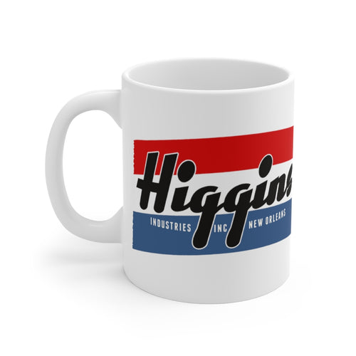 Vintage Higgins Boats of New Orleans White Ceramic Mug by Retro Boater