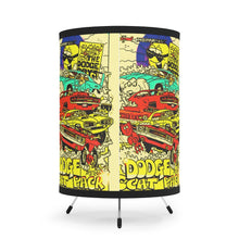 Vintage Dodge Boys Scat Pack Mopar Tripod Lamp with High-Res Printed Shade, US/CA plug