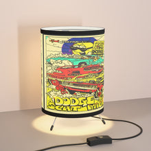 Vintage The Dodge Boys Scat Pack Mopar Advertisement Tripod Lamp with High-Res Printed Shade, US/CA plug
