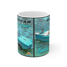 Stephen Motzko with Lorelei the Amphicar Mug 11oz by Retro Boater