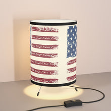 Distressed American Flag with Chris Craft Boats Tripod Lamp with High-Res Printed Shade, US/CA plug