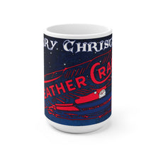 Merry Christmas Feathercraft White Ceramic Mug by Retro Boater