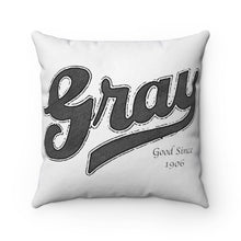 Gray Marine Spun Polyester Square Pillow by Retro Boater