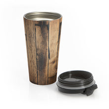 Dark Wood Stainless Steel Travel Mug