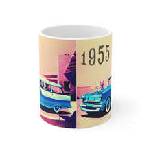 1955 Pontiac Station Wagon White Ceramic Mug