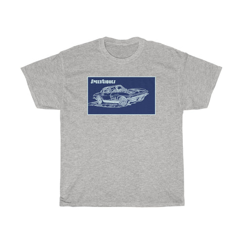 1962 Split Window Corvette Unisex Heavy Cotton Tee by SpeedTiques