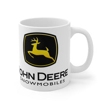 Vintage John Deere Snowmobiles White Ceramic Mug by SpeedTiques