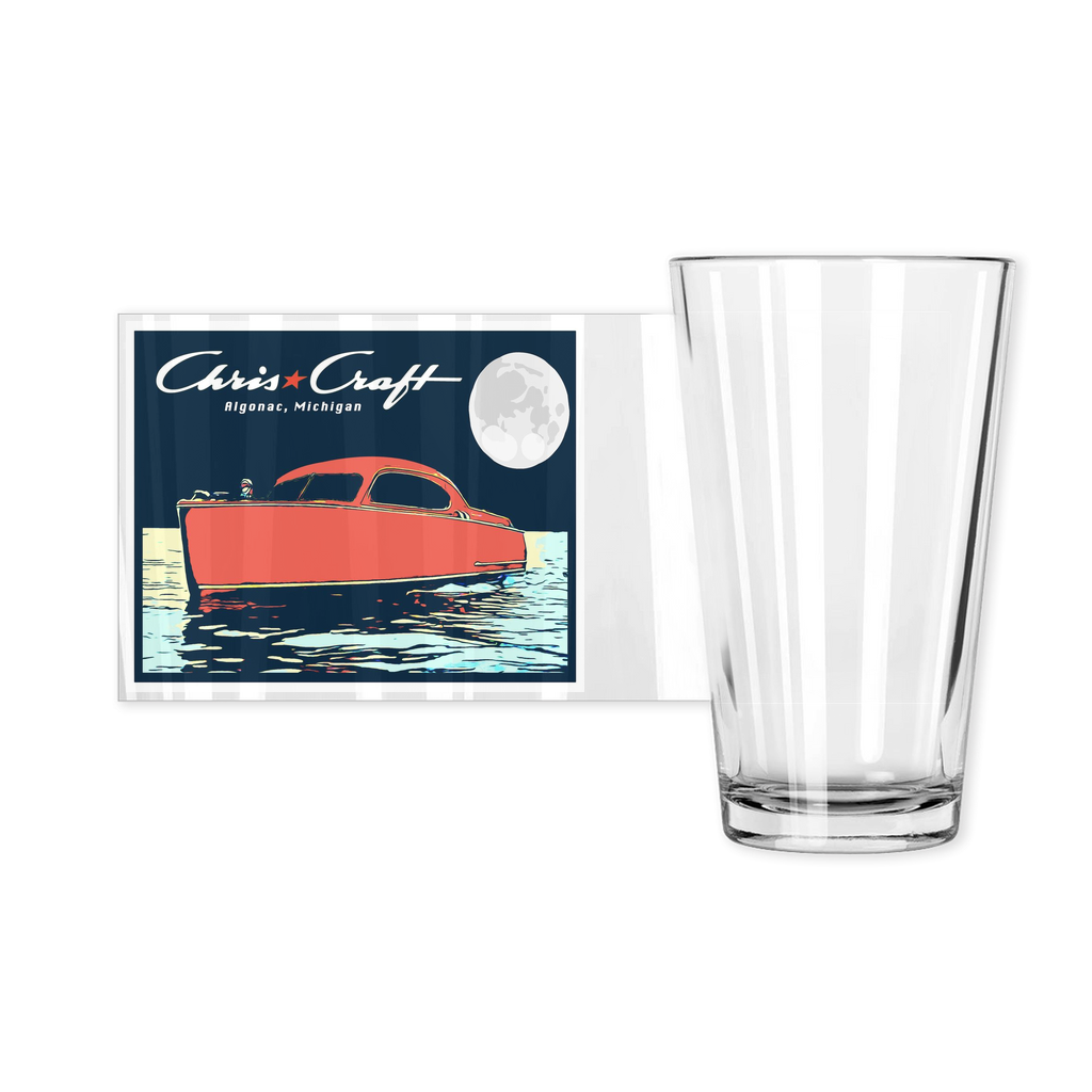 VIntage Chris Craft Sedan Pint Glasses by Classic Boater