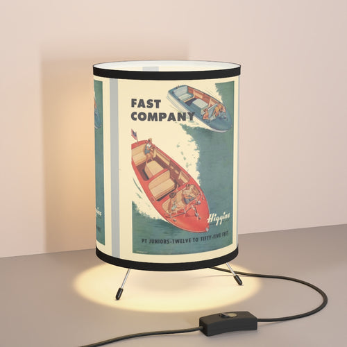 Classic Higgins Boat Tripod Lamp with High-Res Printed Shade, US/CA plug