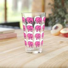 Vintage Style Delerium Tremens Pink Elphant Beer Pint Glass, 16oz