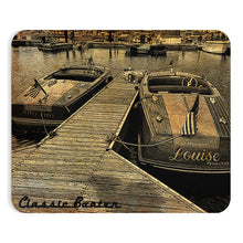 Vintage Chris Craft at the Boat Show by Classic Boater Mousepad
