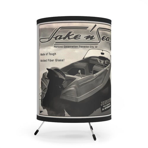Lake N' Sea Tripod Lamp with High-Res Printed Shade, US/CA plug