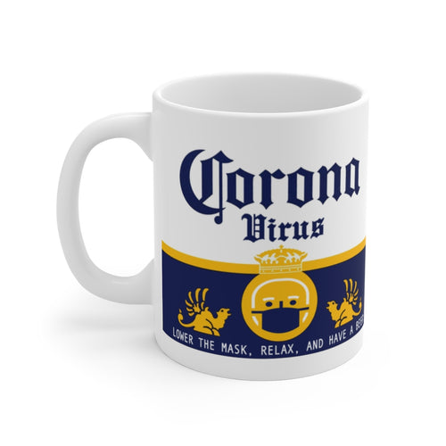 Corona Virus Corona Beer Spoof White Ceramic Mug