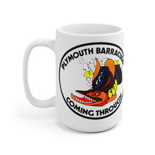 Plymouth Barracuda Coming Through White Ceramic Mug by SpeedTiques