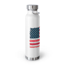 Distressed Flag with Classic Chris Craft Boat 22oz Vacuum Insulated Bottle
