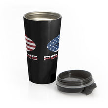 American Flag with Classic Polaris ATV UTV Stainless Steel Travel Mug
