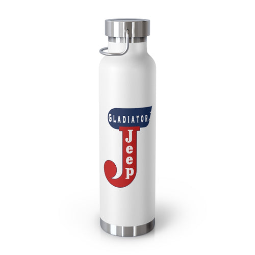 Vintage Sign Gladiator Jeep in Red and Blue 22oz Vacuum Insulated Bottle
