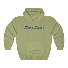 Retro Boater in Dark Grey/Teal Heavy Blend Hooded Sweatshirt