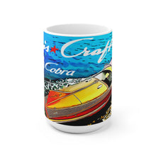 Vintage 1955 Chris Craft Cobra White Ceramic Mug by Retro Boater