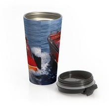 1939 Chris Craft Barrelback Runabout Stainless Steel Travel Mug by Retro Boater