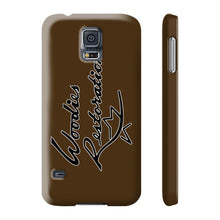 Woodies Restorations Logo in white outline All US Phone cases internal