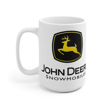 Vintage John Deere Snowmobiles White Ceramic Mug by SpeedTiques