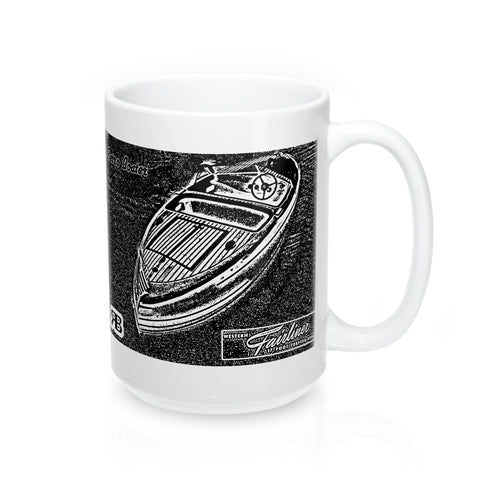 Western Fairliner Runabout 15oz Mug by Retro Boater