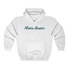 Retro Boater in Dark Grey/Teal Heavy Blend Hooded Sweatshirt