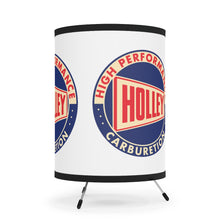 Vintage Style Holley Parts Logo Tripod Lamp with High-Res Printed Shade, US/CA plug