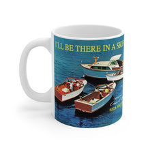 1960 Vintage Chris Craft Sea Skiff Lineup Mug 11oz by Retro Boater