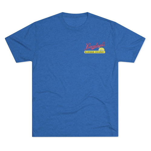Turtle Club Vintage Style Distressed Leinenkugels Summer Shandy Beer Men's Tri-Blend Crew Tee