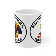 Plymouth Barracuda Coming Through White Ceramic Mug by SpeedTiques