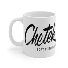 Chetek Boats White Ceramic Mug by Retro Boater