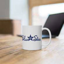 Blue Star Boats Miami, Oklahoma White Ceramic Mug by Retro Boater