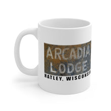 Arcadia Lodge Hatley, WI White Ceramic Mug