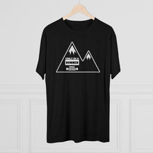 Classic Black and White Mountain Design Only in a Hummer Men's Tri-Blend Crew Tee