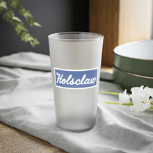 Vintage Holsclaw Trailers Frosted Pint Glass, 16oz