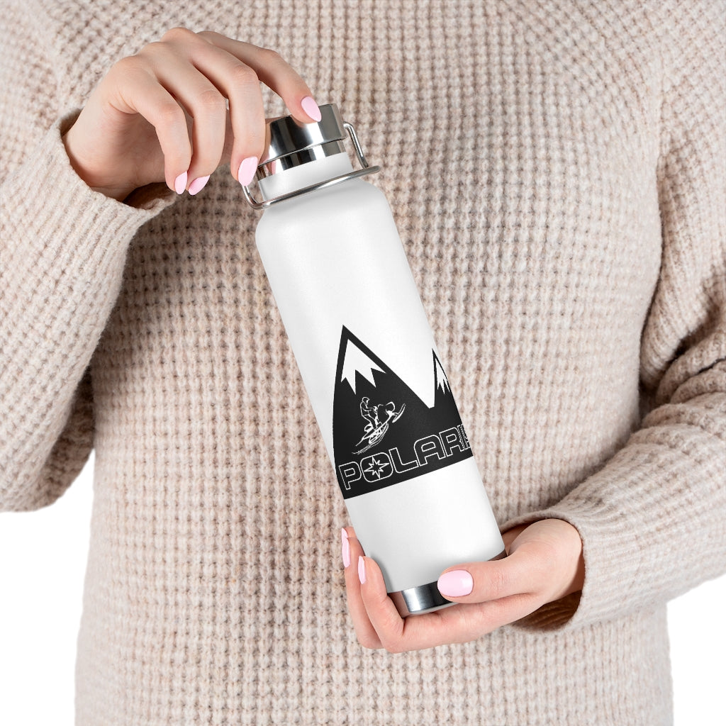 Vintage Polaris Snowmobile on Black White Mountain Design 22oz Vacuum Insulated Bottle Vintage Polaris Snowmobile on Black White Mountain Design 22oz Vacuum Insulated Bottle