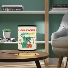 Vintage Oliver Outboards Tripod Lamp with High-Res Printed Shade, US/CA plug