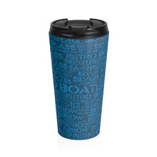 Retro Boater Word Art Wall Stainless Steel Travel Mug