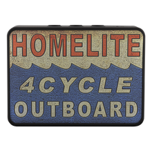 Vintage Homelite Outboard Advertisement on a Boxanne Bluetooth Speaker by Retro Boater