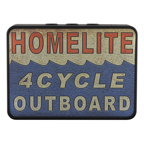 Vintage Homelite Outboard Advertisement on a Boxanne Bluetooth Speaker by Retro Boater