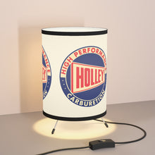 Vintage Style Holley Parts Logo Tripod Lamp with High-Res Printed Shade, US/CA plug