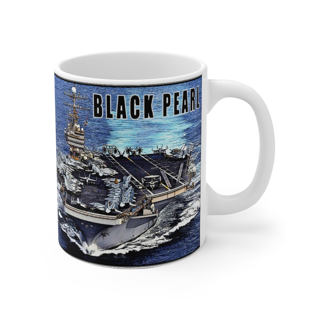 USS Lincoln AKA Black Pearl White Ceramic Mug