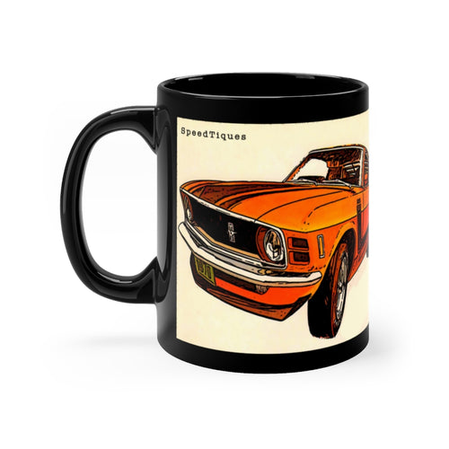 1970 Ford Mustang Boss 302 Black mug 11oz