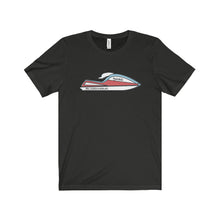 1990 Stand Up Jet Ski by Hydroholic Unisex Jersey Short Sleeve Tee