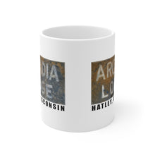 Arcadia Lodge Hatley, WI White Ceramic Mug