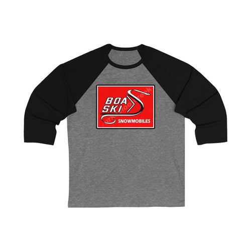 Vintage Boa Ski Snowmobiles Unisex 3\4 Sleeve Baseball Tee