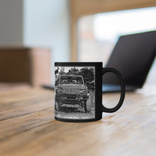 Vintage Look in Distressed Black and White 2021 Ford Bronco Picture Black mug 11oz