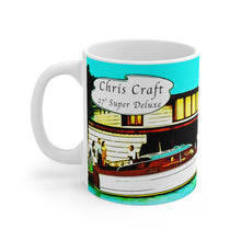 Vintage Chris Craft 27' Super Deluxe White Ceramic Mug by Retro Boater
